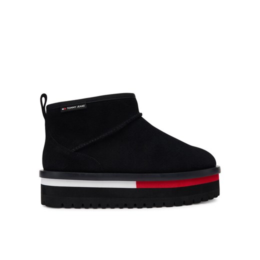 Tommy Jeans Śniegowce Tjw Flatform Snow Boot Suede EN0EN02841 Czarny ze sklepu MODIVO w kategorii Śniegowce damskie - zdjęcie 186031902