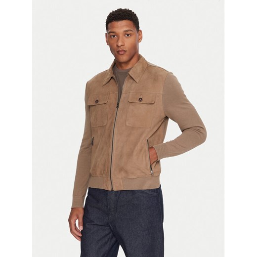 Milestone Kurtka skórzana MSRayan 531624 60700 Beżowy Regular Fit ze sklepu MODIVO w kategorii Kurtki męskie - zdjęcie 186031960