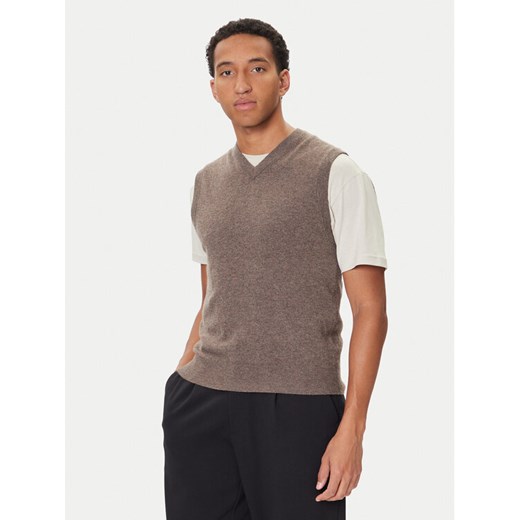 United Colors Of Benetton Sweter 1002U400L Szary Regular Fit ze sklepu MODIVO w kategorii Swetry męskie - zdjęcie 186031982