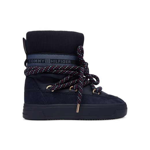 Tommy Hilfiger Śniegowce Tommytech Rwb Snowboot Warm FW0FW09163 Granatowy ze sklepu MODIVO w kategorii Śniegowce damskie - zdjęcie 186032032