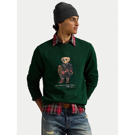 Polo Ralph Lauren Bluza 710981794001 Zielony Regular Fit ze sklepu MODIVO w kategorii Bluzy męskie - zdjęcie 186032160
