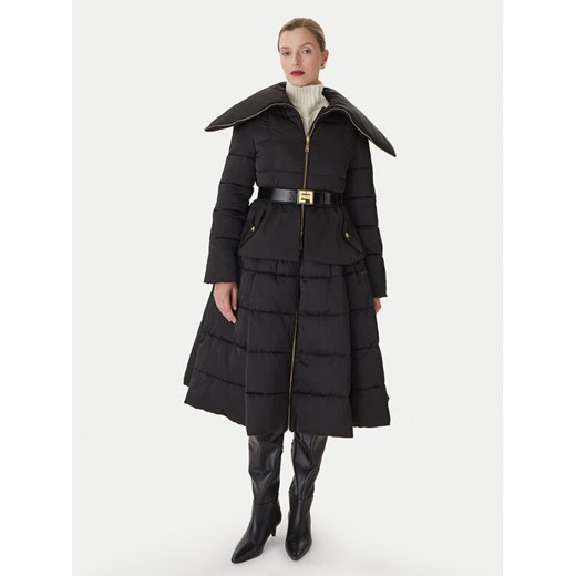 Elisabetta Franchi Płaszcz zimowy PI-86Z-56E2-V790 Czarny Regular Fit ze sklepu MODIVO w kategorii Płaszcze damskie - zdjęcie 186032204