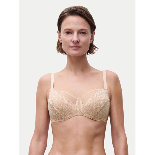 Chantelle Biustonosz z fiszbiną Floral Touch C94210 Beżowy ze sklepu MODIVO w kategorii Biustonosze - zdjęcie 186032241