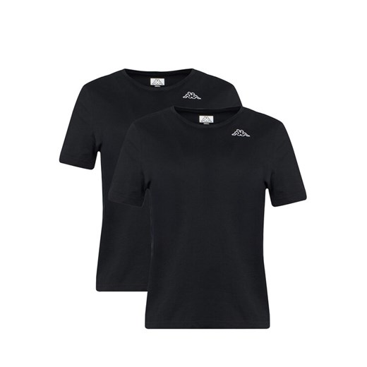 Kappa Komplet 2 t-shirtów Logo Alyce 322564W Czarny Regular Fit ze sklepu MODIVO w kategorii Bluzki damskie - zdjęcie 186032444