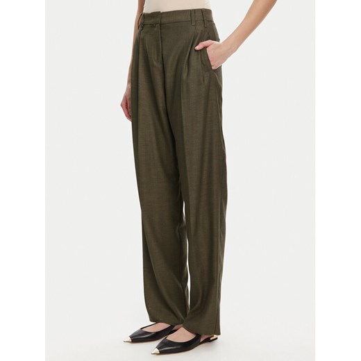 Marella Spodnie materiałowe Hull 2523136161 Khaki Loose Fit ze sklepu MODIVO w kategorii Spodnie damskie - zdjęcie 186032513