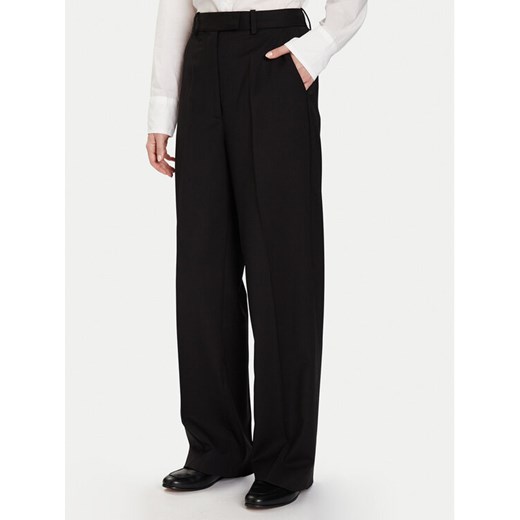 Tommy Hilfiger Spodnie materiałowe Timeless WW0WW48362 Czarny Straight Fit ze sklepu MODIVO w kategorii Spodnie damskie - zdjęcie 186032651