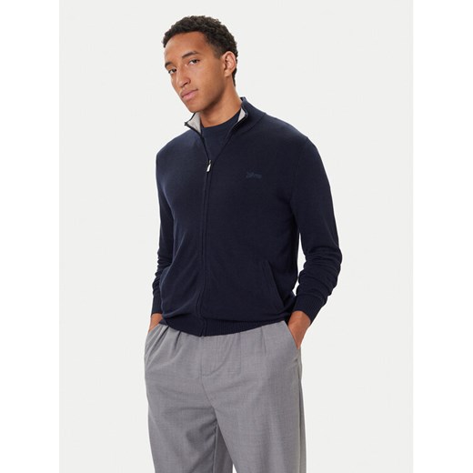 Guess Kardigan M5YR28 Z0122 Granatowy Slim Fit ze sklepu MODIVO w kategorii Swetry męskie - zdjęcie 186032670