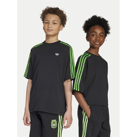 adidas T-Shirt Minecraft JW7751 Czarny Loose Fit ze sklepu MODIVO w kategorii Bluzki dziewczęce - zdjęcie 186032680
