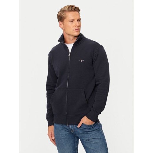 Gant Bluza Shield 2008006 Granatowy Regular Fit ze sklepu MODIVO w kategorii Bluzy męskie - zdjęcie 186032743