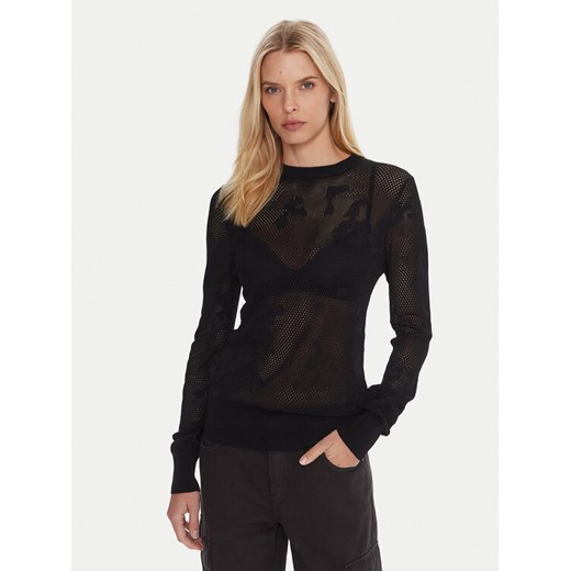 G-Star Raw Sweter Pointelle D27724-B754 Czarny Regular Fit ze sklepu MODIVO w kategorii Swetry damskie - zdjęcie 186032814