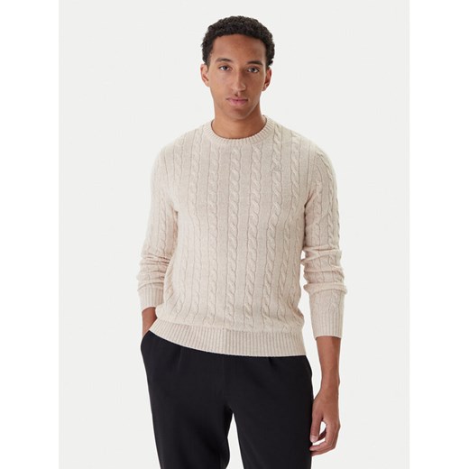 Robe di Kappa Sweter 63111DW Beżowy Regular Fit ze sklepu MODIVO w kategorii Swetry męskie - zdjęcie 186032823