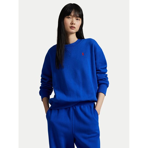 Polo Ralph Lauren Bluza 211971697005 Niebieski Relaxed Fit ze sklepu MODIVO w kategorii Bluzy damskie - zdjęcie 186032873