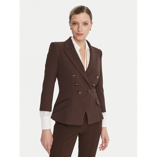 Elisabetta Franchi Marynarka GI-174-56E2-V660 Brązowy Regular Fit ze sklepu MODIVO w kategorii Marynarki damskie - zdjęcie 186032900