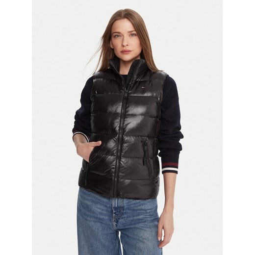Tommy Jeans Bezrękawnik DW0DW21622 Czarny Slim Fit ze sklepu MODIVO w kategorii Kamizelki damskie - zdjęcie 186032953