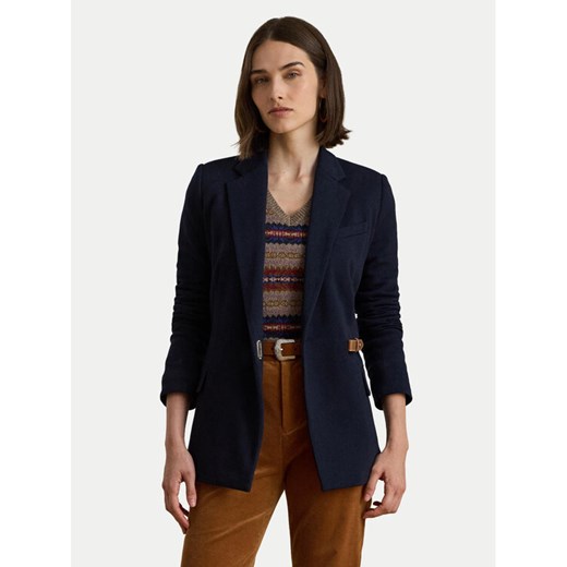 LAUREN RALPH LAUREN Marynarka 200980021001 Granatowy Straight Fit ze sklepu MODIVO w kategorii Marynarki damskie - zdjęcie 186033000