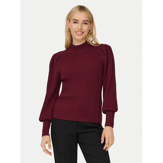 ONLY Sweter Katia 15232494 Bordowy Regular Fit ze sklepu MODIVO w kategorii Swetry damskie - zdjęcie 186033191