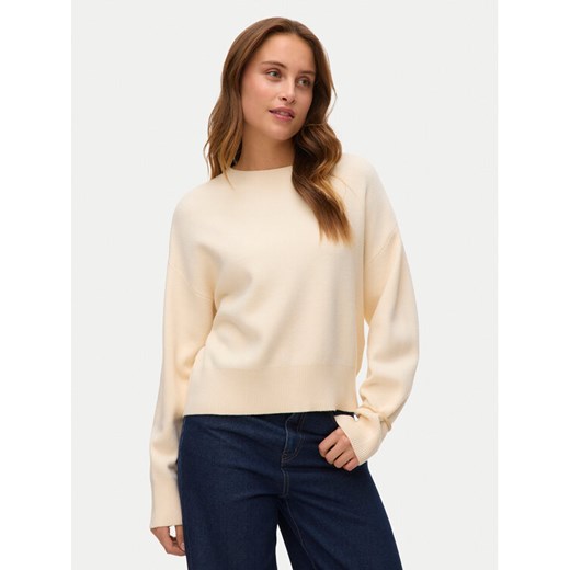 Vero Moda Sweter Gold Art 10332206 Beżowy Regular Fit ze sklepu MODIVO w kategorii Swetry damskie - zdjęcie 186033261