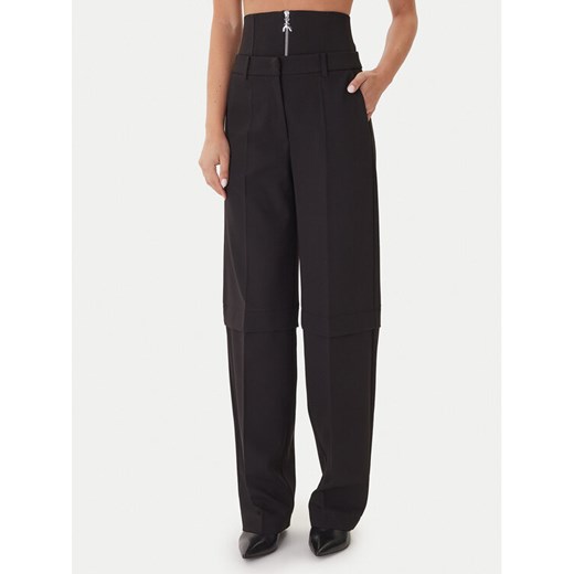 Patrizia Pepe Spodnie materiałowe 2P1706 A498 Czarny Regular Fit ze sklepu MODIVO w kategorii Spodnie damskie - zdjęcie 186033262