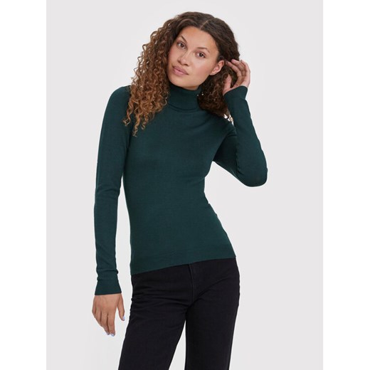 Vero Moda Golf Glory 10231630 Zielony Slim Fit ze sklepu MODIVO w kategorii Swetry damskie - zdjęcie 186033293