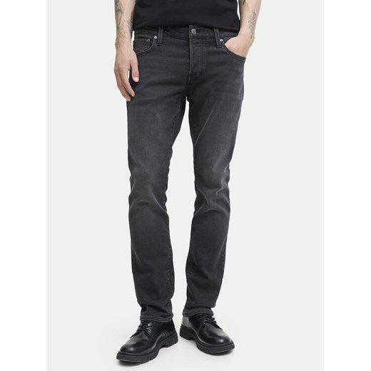 Jack & Jones Jeansy Mike Fox 12278115 Czarny Tapered Fit ze sklepu MODIVO w kategorii Jeansy męskie - zdjęcie 186033494