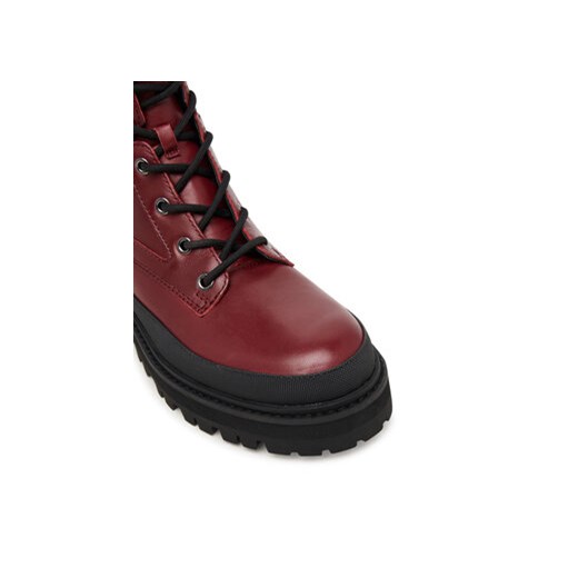 Guess Botki FLFB2D LEA10 Bordowy Guess 39 MODIVO