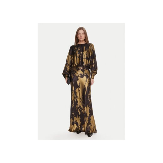 Lola Casademunt by Maite Sukienka koktajlowa MF2516002 Złoty Regular Fit Lola Casademunt By Maite S MODIVO