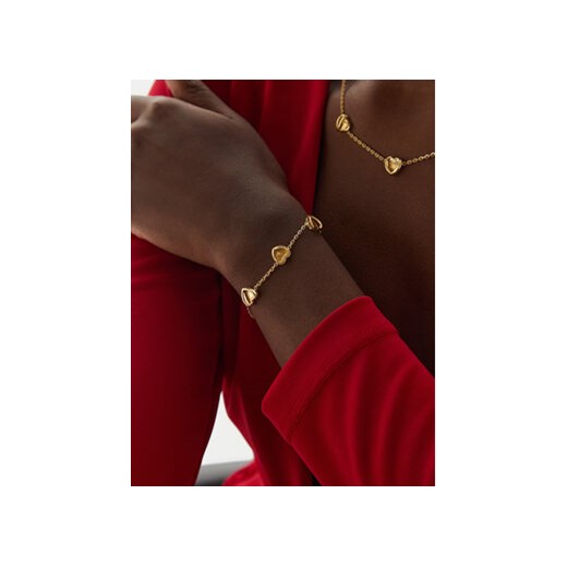 Guess Bransoletka JUBB04 611JW Złoty Guess S MODIVO