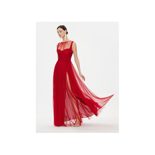 Elisabetta Franchi Sukienka wieczorowa AB-400-36E2-V890 Czerwony Regular Fit Elisabetta Franchi 38 MODIVO