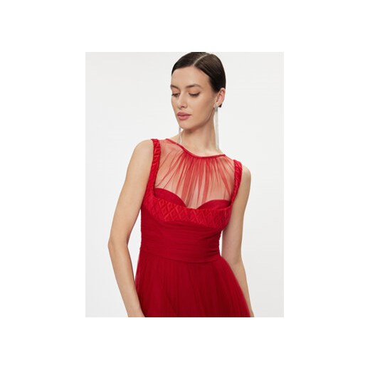Elisabetta Franchi Sukienka wieczorowa AB-400-36E2-V890 Czerwony Regular Fit Elisabetta Franchi 38 MODIVO