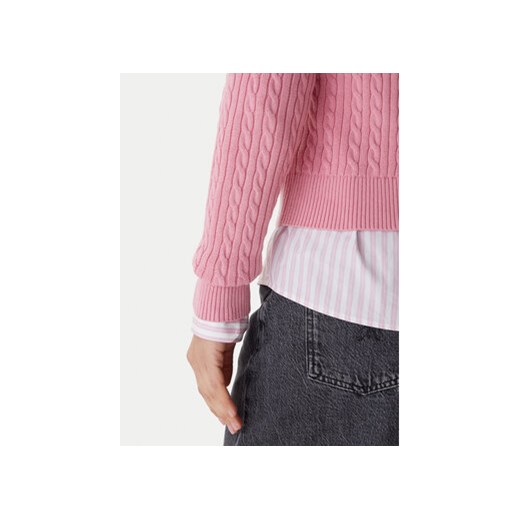 Tommy Jeans Sweter Cable Essential DW0DW22165 Różowy Regular Fit Tommy Jeans S MODIVO