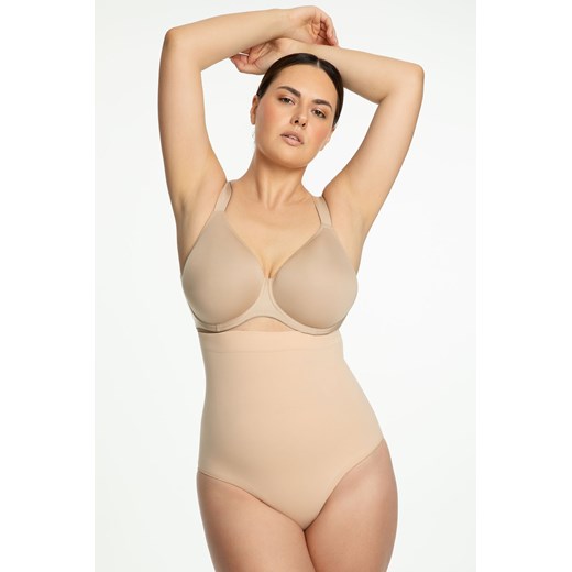 Figi modelujące Julimex 441 Seamless High-Waist Panty beżowy ze sklepu kontri.pl w kategorii Bielizna wyszczuplająca - zdjęcie 186056631