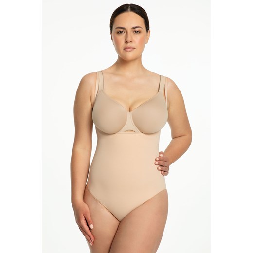 Body wyszczuplające Julimex 419 Seamless Body Open Bust beżowy ze sklepu kontri.pl w kategorii Body damskie - zdjęcie 186056662