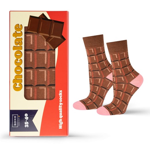Skarpetki Tabliczka Czekolady ze sklepu Sklep SOXO w kategorii Skarpetki damskie - zdjęcie 186056841