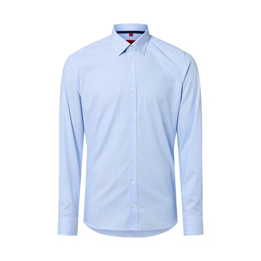 Finshley & Harding Koszula męska Mężczyźni Slim Fit Bawełna jasnoniebieski w paski ze sklepu vangraaf w kategorii Koszule męskie - zdjęcie 186057932