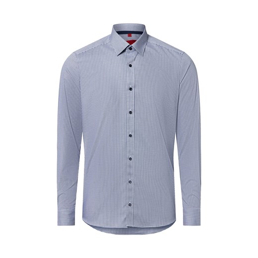 Finshley & Harding Koszula męska Mężczyźni Slim Fit Bawełna granatowy w kratkę ze sklepu vangraaf w kategorii Koszule męskie - zdjęcie 186057933