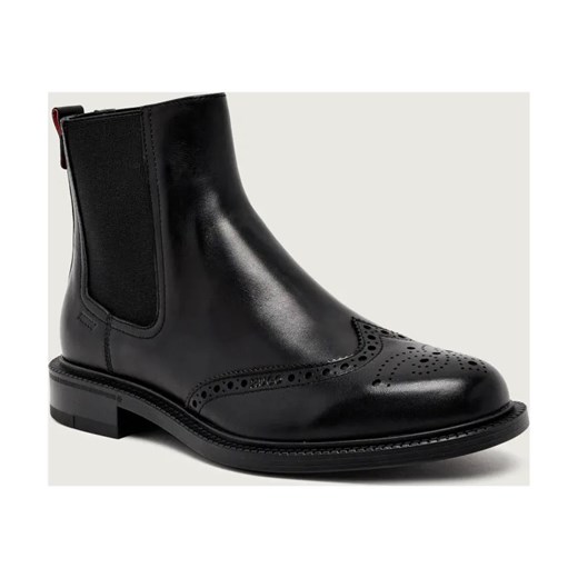 HUGO Skórzane sztyblety Lysander_cheb_pllt ze sklepu Gomez Fashion Store w kategorii Buty zimowe męskie - zdjęcie 186058394