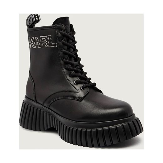 Karl Lagerfeld Skórzane botki KREEPER WEDGE ze sklepu Gomez Fashion Store w kategorii Workery damskie - zdjęcie 186058460
