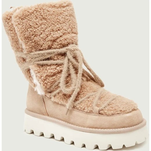 Marc Cain Śniegowce | shearling | z dodatkiem skóry - id: CR255W000101623 - marki Marc Cain - 186058930 Marc Cain Śniegowce | shearling | z dodatkiem skóry ze sklepu Gomez Fashion Store w kategorii Śniegowce damskie - zdjęcie 186058930