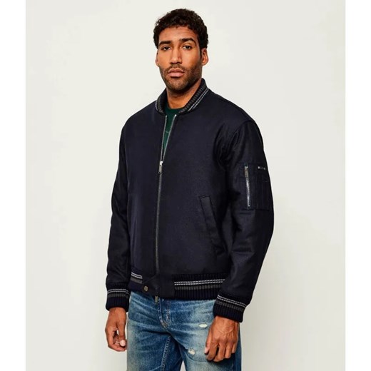 Iceberg Wełniana kurtka bomber | Regular Fit | z dodatkiem jedwabiu ze sklepu Gomez Fashion Store w kategorii Kurtki męskie - zdjęcie 186059024