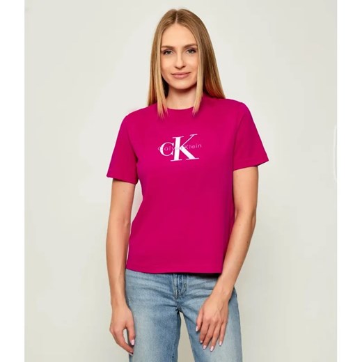 Calvin Klein Jeans T-shirt HERO | Regular Fit ze sklepu Gomez Fashion Store w kategorii Bluzki damskie - zdjęcie 186059253