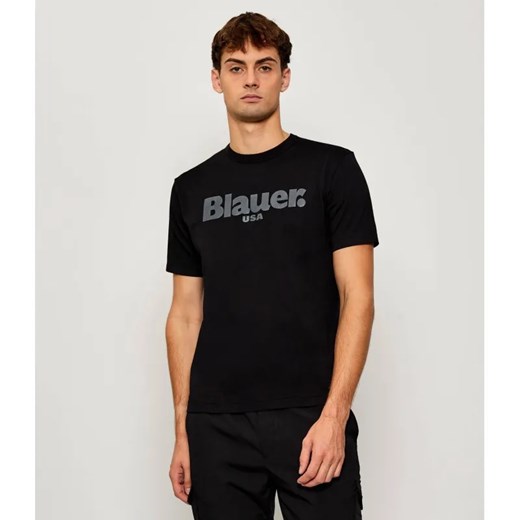 BLAUER T-shirt BOURNE | Regular Fit ze sklepu Gomez Fashion Store w kategorii T-shirty męskie - zdjęcie 186059264