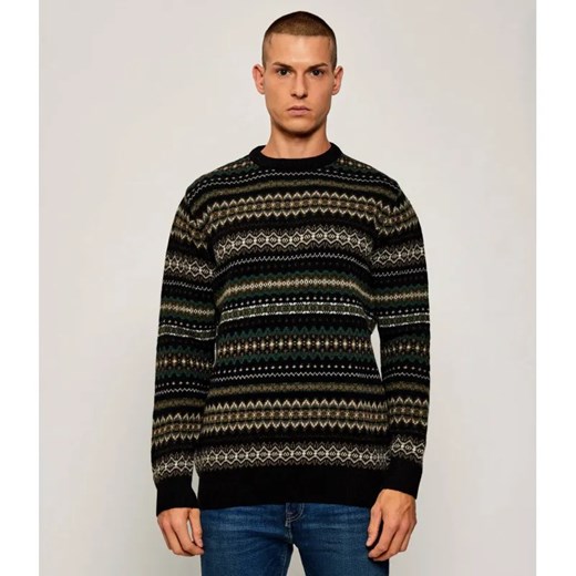 Barbour Wełniany sweter Isle Crew | Regular Fit ze sklepu Gomez Fashion Store w kategorii Swetry męskie - zdjęcie 186059302