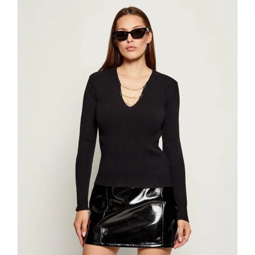 Patrizia Pepe Sweter | Slim Fit | z dodatkiem wełny ze sklepu Gomez Fashion Store w kategorii Swetry damskie - zdjęcie 186059311