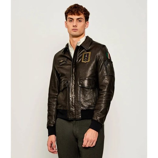 Aeronautica Militare Skórzana kurtka | Regular Fit ze sklepu Gomez Fashion Store w kategorii Kurtki męskie - zdjęcie 186059334