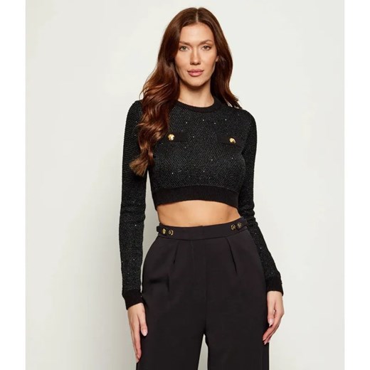 Elisabetta Franchi Sweter | Cropped Fit | z dodatkiem wełny ze sklepu Gomez Fashion Store w kategorii Swetry damskie - zdjęcie 186059400