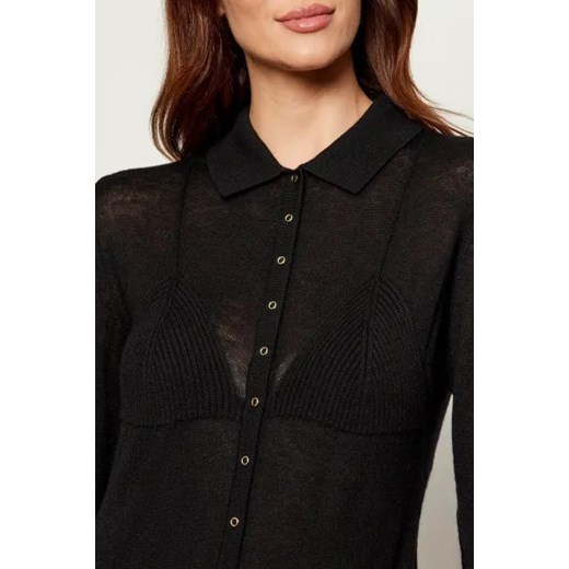 Elisabetta Franchi Wełniany kardigan | Slim Fit Elisabetta Franchi 40 Gomez Fashion Store