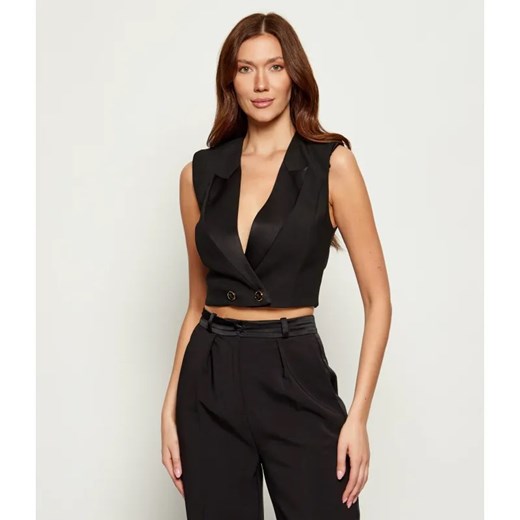 Elisabetta Franchi Kamizelka | Slim Fit | z dodatkiem wełny ze sklepu Gomez Fashion Store w kategorii Kamizelki damskie - zdjęcie 186067854