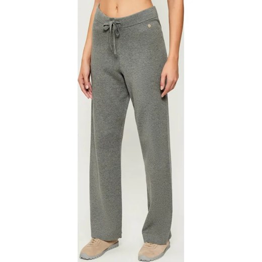 Joop! Spodnie dzianinowe Kinsi | Regular Fit | z dodatkiem jedwabiu - id: JO255W000044063 - marki Joop! - 186068003 Joop! Spodnie dzianinowe Kinsi | Regular Fit | z dodatkiem jedwabiu ze sklepu Gomez Fashion Store w kategorii Spodnie damskie - zdjęcie 186068003