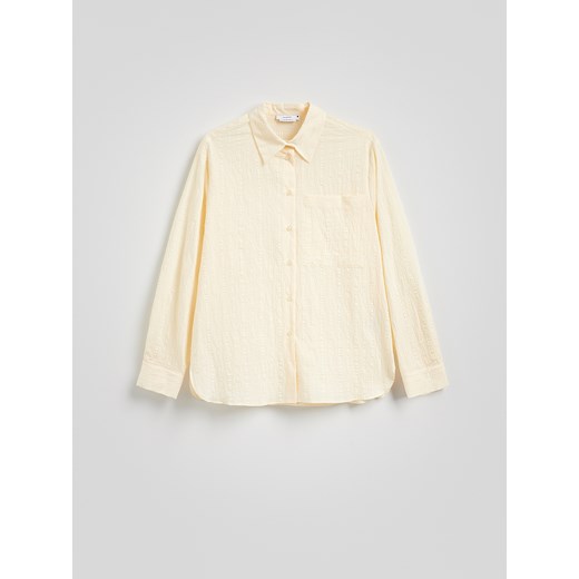 Reserved - Koszula z kieszenią - jasnożółty ze sklepu Reserved w kategorii Koszule damskie - zdjęcie 186068481