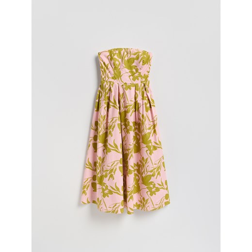 Reserved - Wzorzysta sukienka midi - wielobarwny ze sklepu Reserved w kategorii Sukienki - zdjęcie 186068971